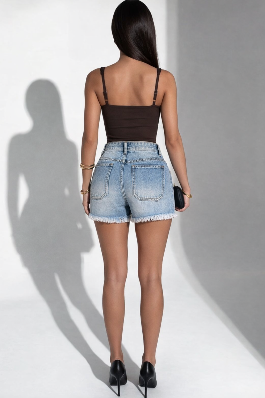 Sunnyshic Modni Ležerni Šorc s Niskim Strukom i Rascvjetanim Rubom