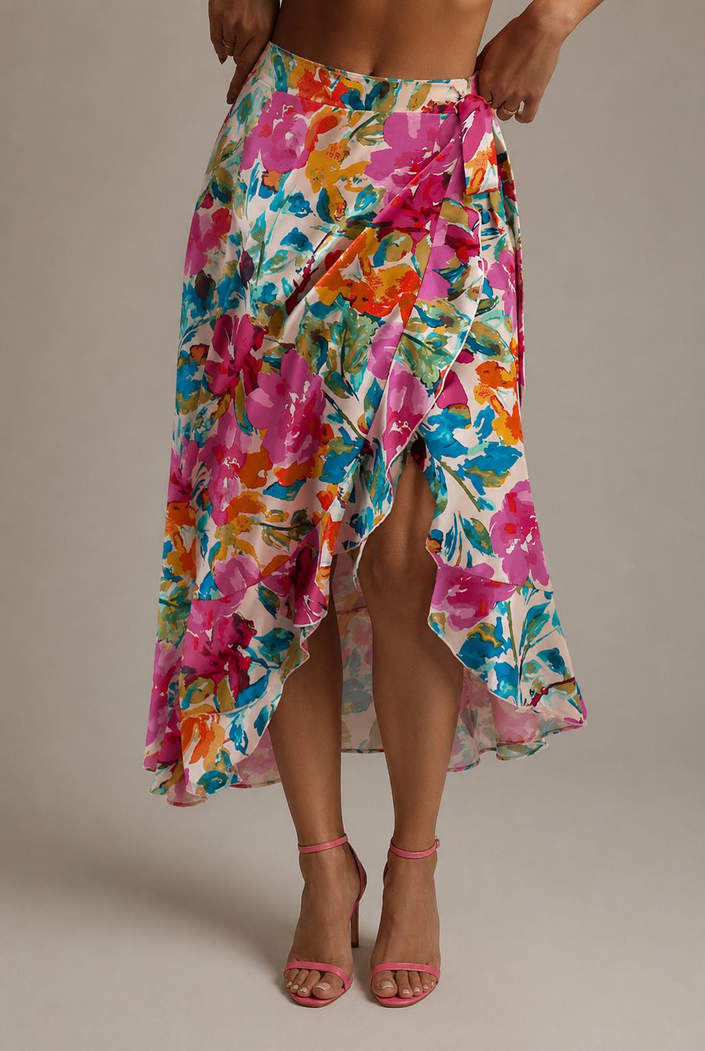 Cvjetni Print Knoten Suknja Maxi