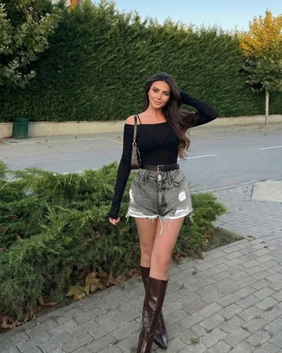 Cowgirl Ženski Ulični Stil Isprani Ripped Denim Šortsevi