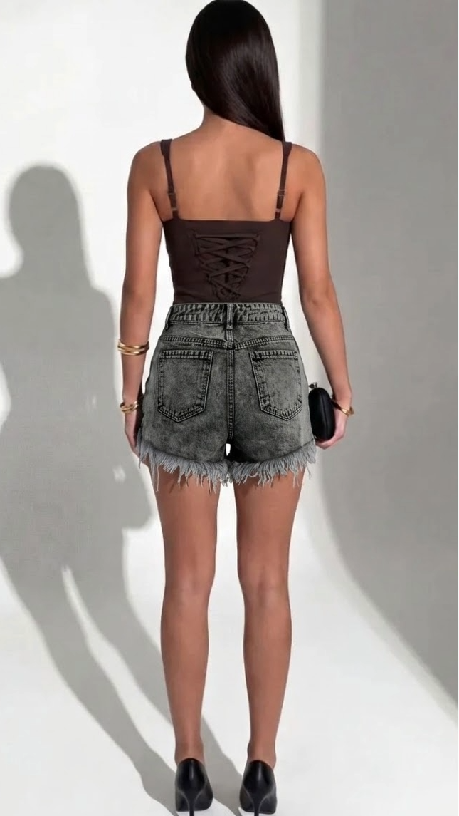 ICON Šorcovi od teksasa s poderanim sirovim rubovima