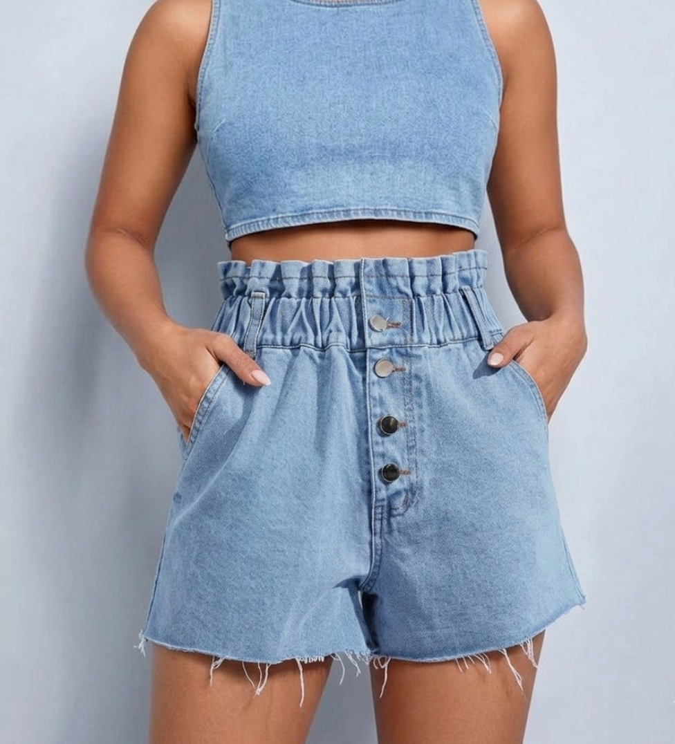 Modne Casual Šorc sa Ruffled Hem, Pogodan za Proljeće/Ljeto, Casual, Zabavu, Aerodrom, Povratak u Školu, Rođendansku Zabavu, Pozornicu i Koncert, Odbijajuću Zabavu, Putovanje, Svakodnevno Nošenje