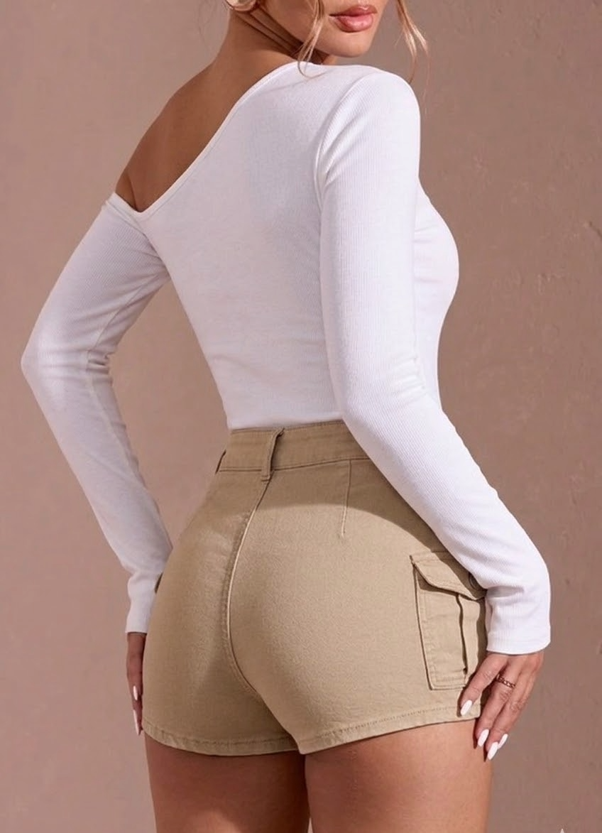 Flexra Damski Klasični Cargo Denim Šorts