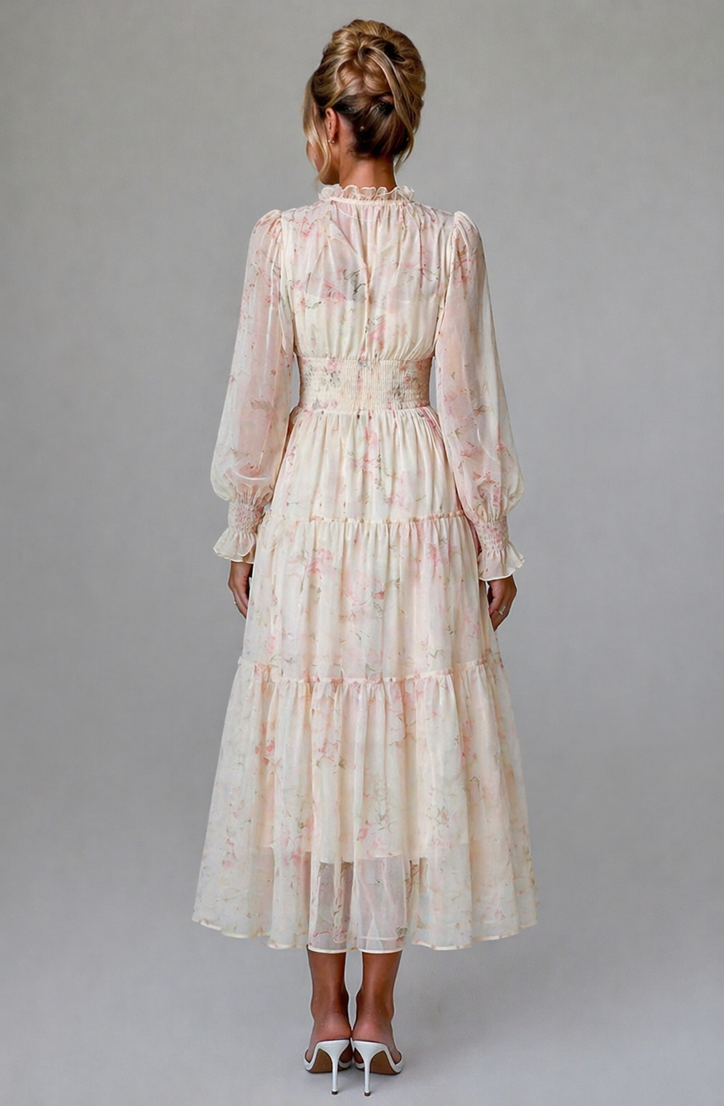 Elegantna Francuska Retro - Midi Haljina