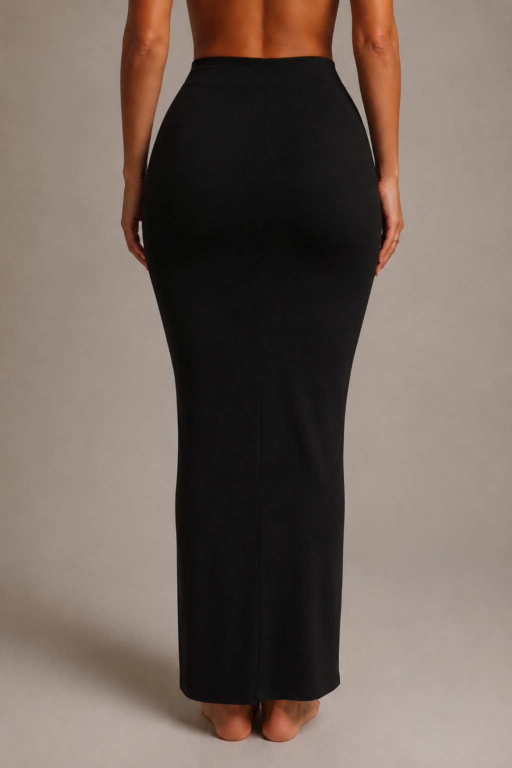 Crna Elegantna Bodycon Maxi Suknja