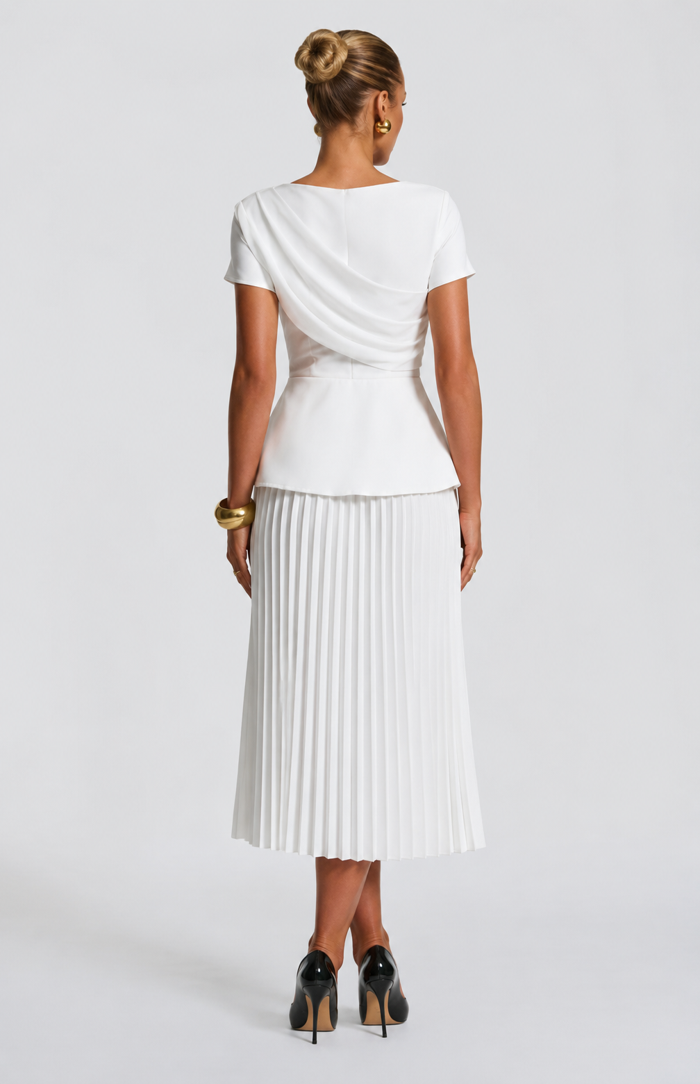 Ženska Midi Haljina sa Mrežastim Ulošcima