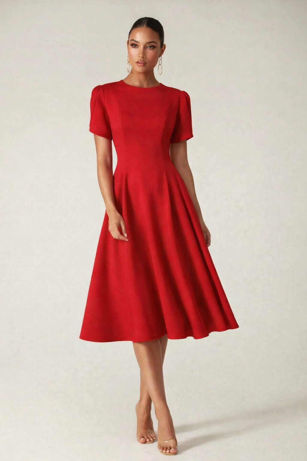 Revavyn Elegantna French Retro - Midi haljina