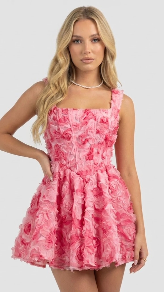 Dreamy Rose - Mini haljina