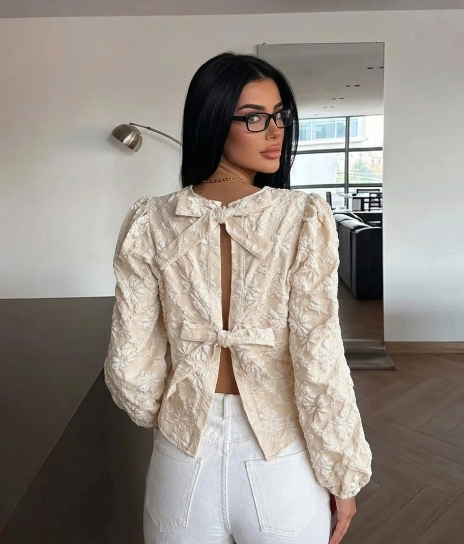 Serisse Ženska Bluza sa Dugim Rukavima i Elegantnom Mašnom, Proljetna Kolekcija, Povratak u Školu, Koncerti na Selu, Poslovno Neformalan Stajling, Učiteljice, Večernji Izlasci, Rođendani, Brunch, Zapadnjačka Moda, Poslovno Neformalan Ljetni Stajling